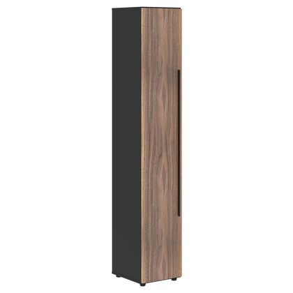 Шкаф высокий узкий VELION VENEER 400x430x2253, Основной цвет: Американский орех/Яшма черный, Ширина: 430, Высота: 2253, Глубина: 400, Вес: 67,9, Объем: 0,125, Бренд: ТАЙПИТ-МК ООО, Артикул для сайта: VRHCS 40.1post-test