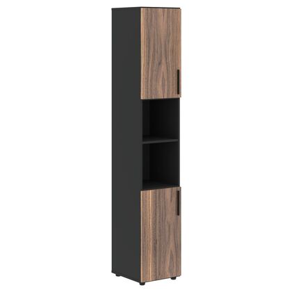 Шкаф высокий узкий VELION VENEER 400x430x2253, Основной цвет: Американский орех/Яшма черный, Ширина: 430, Высота: 2253, Глубина: 400, Вес: 65,8, Объем: 0,115, Бренд: ТАЙПИТ-МК ООО, Артикул для сайта: VRHCS 40.4post-test