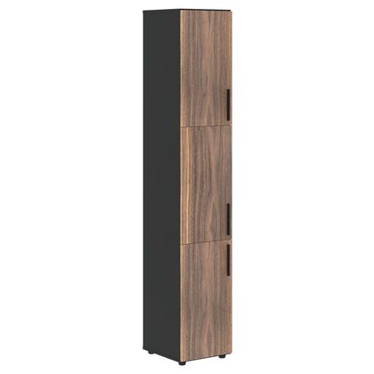 Шкаф высокий узкий VELION VENEER 400x430x2253, Основной цвет: Американский орех/Яшма черный, Ширина: 400, Высота: 2253, Глубина: 430, Вес: 70,2, Объем: 0,127, Бренд: ТАЙПИТ-МК ООО, Артикул для сайта: VRHCS 40.8post-test
