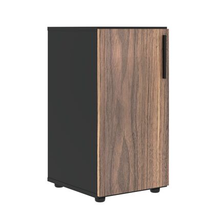 Шкаф низкий узкий VELION VENEER 400x430x781, Основной цвет: Американский орех/Яшма черный, Ширина: 430, Высота: 781, Глубина: 400, Вес: 28,4, Объем: 0,042, Бренд: ТАЙПИТ-МК ООО, Артикул для сайта: VRLCS 40.1post-test