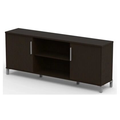 Шкаф для документов низкий с открытыми нишами, 2000х400х805, Основной цвет: W-11B Красный дуб, Ширина: 2000, Высота: 805, Глубина: 400, Вес: 50, Объем: 0,21, Артикул: ЕЕ95.2000 (EE95.2000)post-test