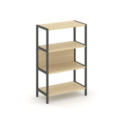 Шелф Систем Односекционный стеллаж трехярусный 810x400x1246, Основной цвет: Акация Лорка/Металл Антрацит, Ширина: 810, Высота: 1246, Глубина: 400, Максимальная ширина: 810, Максимальная глубина: 400, Максимальная высота: 1246, Объем: 0,076, Бренд: РИВА ООО, Артикул для сайта: SN.STM-311post-test