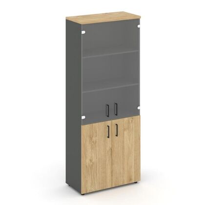 Стайл Проджект Шкаф высокий широкий 796x400x1982, Основной цвет: Антрацит NEW/Тиквуд Светлый/Прозрачный/Черный Ручки, Ширина: 796, Высота: 1982, Глубина: 400, Максимальная ширина: 796, Максимальная глубина: 400, Максимальная высота: 1982, Объем: 0,097, Бренд: РИВА ООО, Артикул для сайта: SN.STS-102post-test