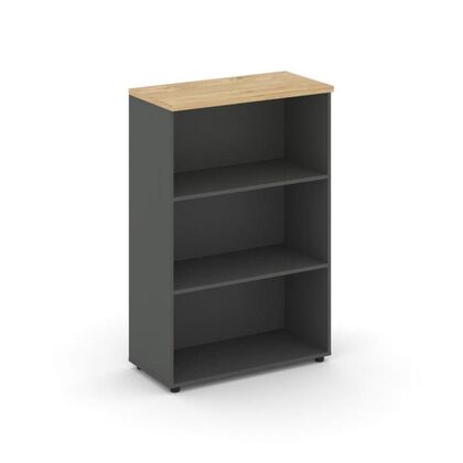 Стайл Проджект Стеллаж средний широкий 796x400x1203, Основной цвет: Антрацит NEW/Тиквуд Светлый, Ширина: 796, Высота: 1203, Глубина: 400, Максимальная ширина: 796, Максимальная глубина: 400, Максимальная высота: 1203, Объем: 0,063, Бренд: РИВА ООО, Артикул для сайта: SN.STS-200post-test