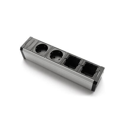 ВЕРСАПРО/VERSAPRO Розеточный блок 26.9x5.3x6.5, Основной цвет: Алюминий/Черный, Ширина: 26,9, Высота: 6,5, Глубина: 5,3, Максимальная ширина: 26,9, Максимальная глубина: 5,3, Максимальная высота: 6,5, Вес: 0,9, Объем: 0,01, Бренд: ЦЕНТРЭКСИМ ООО, Артикул для сайта: Т184703post-test
