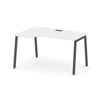 Стайл Проджект Стол рабочий эргономичный 1580x600/980x750, Основной цвет: Белый/металл антрацит, Ширина: 1580, Высота: 750, Глубина: 980, Максимальная ширина: 1580, Максимальная глубина: 980, Максимальная высота: 750, Минимальная глубина: 600, Объем: 0,117, Бренд: РИВА ООО, Артикул для сайта: SN-4A.SPA-002(L)post-test