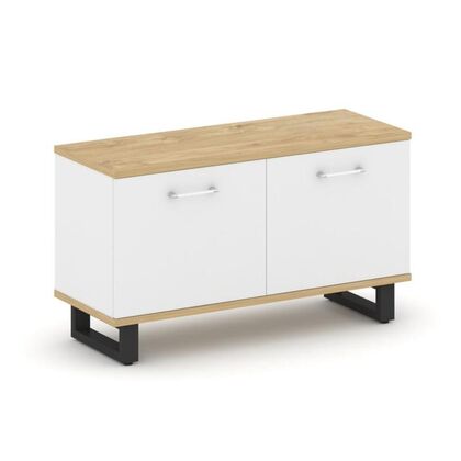 Шифт Греденция малая 1200x450x680, Основной цвет: Тиквуд Светлый/Белый Бриллиант/Металл Черный, Ширина: 1200, Высота: 680, Глубина: 450, Материал: Тумбы, Максимальная ширина: 1200, Максимальная глубина: 450, Максимальная высота: 680, Объем: 0,094, Бренд: РИВА ООО, Артикул для сайта: SK.GR-M.Ppost-test