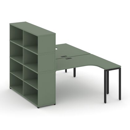 Концепт Рабочая станция с опорным стеллажом с надставкой выс. 2000x2400x1530, Основной цвет: Кобо/Металл Черный, Ширина: 2000, Высота: 1530, Глубина: 1480, Максимальная ширина: 2000, Максимальная глубина: 1480, Максимальная высота: 1530, Объем: 0,45, Бренд: РИВА ООО, Артикул для сайта: CN.DSA-208post-test
