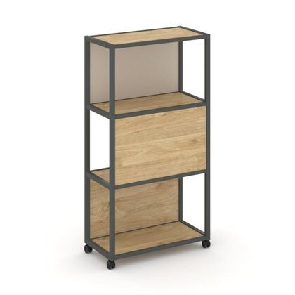 Шелф Мобайл Стеллаж 4 уровня 1 секция 1000x400x1523, Основной цвет: Тиквуд Светлый/Металл Антрацит/W-04, Ширина: 1000, Высота: 1523, Глубина: 400, Максимальная ширина: 1000, Максимальная глубина: 400, Максимальная высота: 1523, Объем: 0,125, Бренд: РИВА ООО, Артикул для сайта: VR.LT-STK-405.10post-test