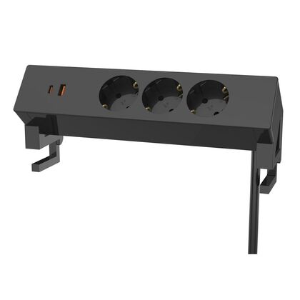 СОЛО ДЭСК/SOLO DESK Настольный блок розеток 251x33.5x90.8, Основной цвет: Чёрный, Ширина: 251, Высота: 90,8, Глубина: 33,5, Максимальная ширина: 251, Максимальная глубина: 33,5, Максимальная высота: 90,8, Вес: 0,9, Объем: 0,004, Бренд: ЦЕНТРЭКСИМ ООО, Артикул для сайта: Т193030post-test