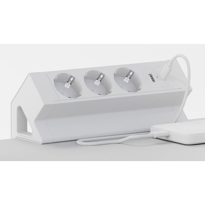 Блок розеток настольный с двумя крепежами 3 розетки USB-A USB-C 215x75x82, Основной цвет: Белый, Ширина: 215, Высота: 82, Глубина: 75, Максимальная ширина: 215, Максимальная глубина: 75, Максимальная высота: 82, Вес: 0,755, Объем: 0,003, Бренд: РИВА ООО, Артикул для сайта: G4103Y-2AC.Npost-test