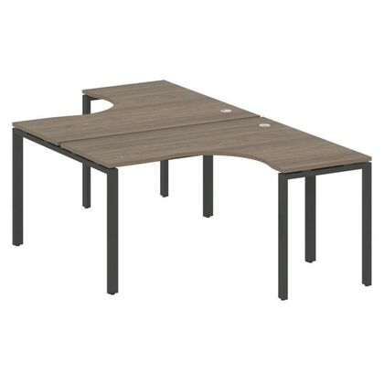 Метал Систем Рабочая станция криволинейная на П-образном м/к 1400x2435x750, Основной цвет: Вяз Благородный/Металл Антрацит, Ширина: 1400, Высота: 750, Глубина: 2435, Максимальная ширина: 1400, Максимальная глубина: 2435, Максимальная высота: 750, Объем: 0,343, Бренд: РИВА ООО, Артикул для сайта: БП.РАС-СА-2.3post-test