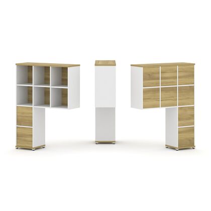 Концепт Надставка высокая 1099x365x1486, Основной цвет: Дуб Винченцо/Белый Бриллиант/Металл Белый, Ширина: 1099, Высота: 1486, Глубина: 365, Максимальная ширина: 1099, Максимальная глубина: 365, Максимальная высота: 1486, Объем: 0,112, Бренд: РИВА ООО, Артикул для сайта: CN.ONV-005post-test