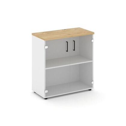 Стайл Проджект Шкаф низкий широкий 796x400x833, Основной цвет: Белый/Тиквуд Светлый/Прозрачный/Черный Ручки, Ширина: 796, Высота: 833, Глубина: 400, Максимальная ширина: 796, Максимальная глубина: 400, Максимальная высота: 833, Объем: 0,034, Бренд: РИВА ООО, Артикул для сайта: SN.STS.E-302post-test