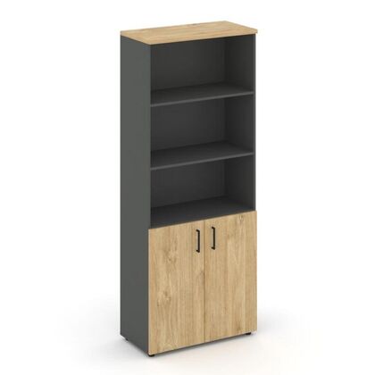 Стайл Проджект Шкаф высокий широкий 796x400x1982, Основной цвет: Антрацит NEW/Тиквуд Светлый/Черный Ручки, Ширина: 796, Высота: 1982, Глубина: 400, Максимальная ширина: 796, Максимальная глубина: 400, Максимальная высота: 1982, Объем: 0,147, Бренд: РИВА ООО, Артикул для сайта: SN.STS.E-101post-test