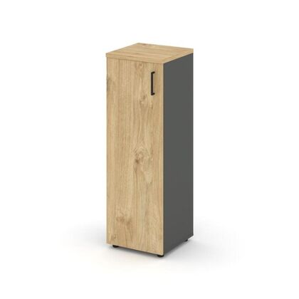 Стайл Проджект Шкаф средний узкий 400x400x1203, Основной цвет: Антрацит NEW/Тиквуд Светлый/Черный Ручки, Ширина: 400, Высота: 1203, Глубина: 400, Максимальная ширина: 400, Максимальная глубина: 400, Максимальная высота: 1203, Объем: 0,034, Бренд: РИВА ООО, Артикул для сайта: SN.STU.E-204(L)post-test