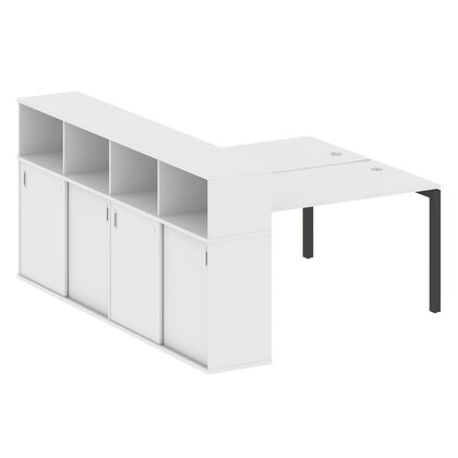 Метал Систем Куатро Рабочая станция с шкафом-купе на П-образном м/к 1810x2332x1098, Основной цвет: Белый/металл антрацит, Ширина: 1810, Высота: 1098, Глубина: 2332, Максимальная ширина: 1810, Максимальная глубина: 2332, Максимальная высота: 1098, Объем: 0,43, Бренд: РИВА ООО, Артикул для сайта: 50БП.РС-СШК-4.3 Тpost-test