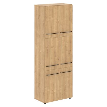 Шкаф с 3-мя комплектами глухих малых дверей LOFTIS 800x430x2253, Основной цвет: Дуб Бофорд, Ширина: 430, Высота: 2253, Глубина: 800, Вес: 77,7, Объем: 0,152, Бренд: ТАЙПИТ-МК ООО, Артикул для сайта: LHC 80.8post-test
