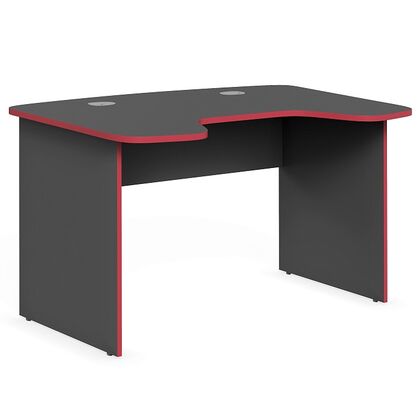 СКИЛЛЛ/SKILLL Стол компьютерный игровой с прямыми опорами 1360х850х750, Основной цвет: антрацит/красный, Ширина: 1360, Высота: 750, Глубина: 850, Материал: ЛДСП, Вес: 26,4, Объем: 0,1, Бренд: ТАЙПИТ-МК ООО, Артикул для сайта: STG 1385.1post-test
