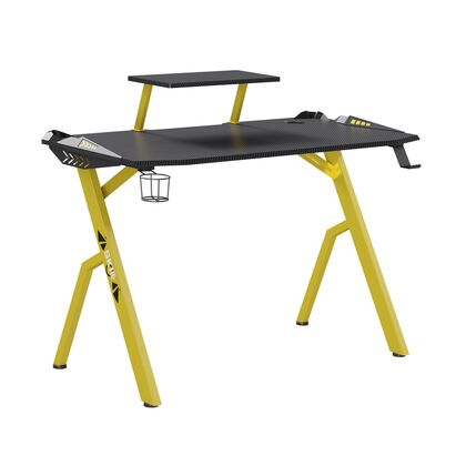 СКИЛЛЛ/SKILLL Стол компьютерный игровой 1200х600х750, Основной цвет: Черный/Желтый, Ширина: 1200, Высота: 750, Глубина: 600, Материал: ЛДСП, Вес: 16,5, Объем: 0,1, Бренд: ТАЙПИТ-МК ООО, Артикул для сайта: CTG-001post-test