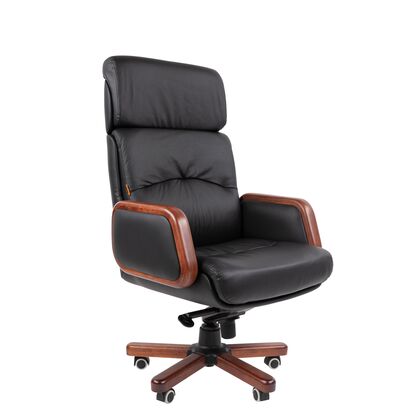 Офисное кресло ЧАИРМАН 417/CHAIRMAN 417 520х500х1255/1315, Основной цвет: Чёрный, Ширина: 520, Диаметр крестовины мм (Мягкие кресла): 700, Высота: 1255, Глубина: 500, Материал: натуральная кожа/ экокожа, Пятилучье форма: металлическая с деревянными накладками, Ролики: Стандарт BIFMA 5,1 (США), диаметр штока 11 мм, покрытие – полиуретан, Высота от пола до верхней части спинки, макс: 1315, Максимальная ширина: 520, Высота от пола до верхней части сиденья, мин: 520, Максимальная высота: 1315, Материал подлокотников: Обитые натуральной кожей с деревянными накладками, Вес: 35, Механизм: повышенной комфортности с возможностью фиксации кресла в нескольких положениях. Регулировка кресла п, Гарантия: 2 года, Максимальная нагрузка: до 150 кг, Бренд: ТАЙПИТ-МК ООО, Высота спинки: 760, Высота от пола до верхней части спинки мин (Мягкие кресла): 1255, Высота от пола до верхней части сиденья макс (Мягкие кресла): 580, Ширина между подлокотниками мин (Мягкие кресла): 520, Ширина между подлокотниками макс (Мягкие кресла): 520, Высота от пола до верхнего края подлокотника мин (Мягкие кресла): 710, Высота от пола до верхнего края подлокотника макс (Мягкие кресла): 770, Ширина по внешнему краю подлокотников мин мм (Мягкие кресла): 740, Ширина по внешнему краю подлокотников макс (Мягкие кресла): 740, Объем: 0,409, Артикул для сайта: 7163857post-test