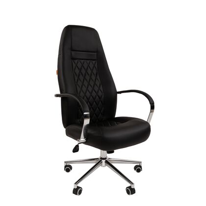 Офисное кресло ЧАИРМАН 950/CHAIRMAN 950 530х520х1220/1280, Основной цвет: Чёрный, Ширина: 530, Диаметр крестовины мм (Мягкие кресла): 700, Высота: 1220, Глубина: 520, Материал: Экокожа, Пятилучье форма: металлическая хромированная, Ролики: Стандарт BIFMA 5,1 (США), диаметр штока 11 мм, покрытие – полиуретан, Высота от пола до верхней части спинки, макс: 1280, Максимальная ширина: 530, Высота от пола до верхней части сиденья, мин: 470, Максимальная высота: 1280, Материал подлокотников: Металлические хромированные с мягкими накладками, обитыми экокожей, Вес: 16,8, Механизм: с возможностью фиксации кресла в любом положении. Регулировка кресла по высоте, Гарантия: 2 года, Максимальная нагрузка: до 120 кг, Бренд: ТАЙПИТ-МК ООО, Высота спинки: 805, Высота от пола до верхней части спинки мин (Мягкие кресла): 1220, Высота от пола до верхней части сиденья макс (Мягкие кресла): 530, Ширина между подлокотниками мин (Мягкие кресла): 530, Ширина между подлокотниками макс (Мягкие кресла): 530, Высота от пола до верхнего края подлокотника мин (Мягкие кресла): 705, Высота от пола до верхнего края подлокотника макс (Мягкие кресла): 765, Ширина по внешнему краю подлокотников мин мм (Мягкие кресла): 635, Ширина по внешнему краю подлокотников макс (Мягкие кресла): 635, Объем: 0,224, Артикул для сайта: 7115833post-test