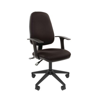 Офисное кресло ЧАИРМАН 661/CHAIRMAN 661 400х420х990/1090, Основной цвет: Чёрный, Ширина: 400, Диаметр крестовины мм (Мягкие кресла): 650, Высота: 990, Глубина: 420, Материал: Ткань стандарт, Пятилучье форма: пластиковая, Ролики: стандарт BIFMA 5,1 (США), диаметр штока 11 мм, покрытие – нейлон, Высота от пола до верхней части спинки, макс: 1090, Максимальная ширина: 400, Высота от пола до верхней части сиденья, мин: 490, Максимальная высота: 1090, Материал подлокотников: Пластиковые, Вес: 10,5, Механизм: Механизм регулировки наклона спинки с фиксацией в любом положении. Регулировка кресла по высоте., Гарантия: 2 года, Максимальная нагрузка: до 100 кг, Бренд: ТАЙПИТ-МК ООО, Высота спинки: 460, Высота от пола до верхней части спинки мин (Мягкие кресла): 990, Высота от пола до верхней части сиденья макс (Мягкие кресла): 590, Ширина между подлокотниками мин (Мягкие кресла): 400, Ширина между подлокотниками макс (Мягкие кресла): 400, Высота от пола до верхнего края подлокотника мин (Мягкие кресла): 670, Высота от пола до верхнего края подлокотника макс (Мягкие кресла): 770, Ширина по внешнему краю подлокотников мин мм (Мягкие кресла): 570, Ширина по внешнему краю подлокотников макс (Мягкие кресла): 570, Объем: 0,134, Артикул для сайта: 7022357post-test