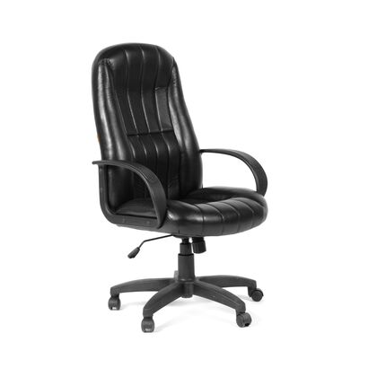Офисное кресло ЧАИРМАН 685/CHAIRMAN 685 530х530х1150/1250, Основной цвет: Чёрный, Ширина: 530, Диаметр крестовины мм (Мягкие кресла): 680, Высота: 1150, Глубина: 500, Материал: Экокожа, Пятилучье форма: пластиковая, Ролики: стандарт BIFMA 5,1 (США), диаметр штока 11 мм, покрытие – нейлон, Высота от пола до верхней части спинки, макс: 1250, Максимальная ширина: 530, Высота от пола до верхней части сиденья, мин: 520, Максимальная высота: 1250, Материал подлокотников: Пластиковые, Вес: 14, Механизм: с возможностью фиксации кресла в рабочем положении. Регулировка кресла по высоте, Гарантия: 2 года, Максимальная нагрузка: до 120 кг, Бренд: ТАЙПИТ-МК ООО, Высота спинки: 715, Высота от пола до верхней части спинки мин (Мягкие кресла): 1150, Высота от пола до верхней части сиденья макс (Мягкие кресла): 620, Ширина между подлокотниками мин (Мягкие кресла): 530, Ширина между подлокотниками макс (Мягкие кресла): 530, Высота от пола до верхнего края подлокотника мин (Мягкие кресла): 670, Высота от пола до верхнего края подлокотника макс (Мягкие кресла): 770, Ширина по внешнему краю подлокотников мин мм (Мягкие кресла): 660, Ширина по внешнему краю подлокотников макс (Мягкие кресла): 660, Объем: 0,194, Артикул для сайта: 1180276post-test
