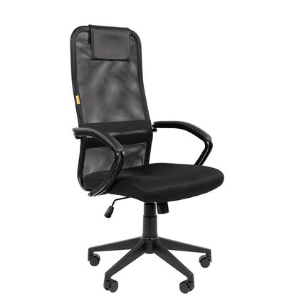 Офисное кресло ЧАИРМАН 612/CHAIRMAN 612 485х490х1190/1285, Основной цвет: Чёрный, Ширина: 485, Диаметр крестовины мм (Мягкие кресла): 650, Высота: 1190, Глубина: 490, Материал: Экокожа/ сетчатая ткань/ сетка, Пятилучье форма: пластиковая, Ролики: Стандарт BIFMA 5,1 (США), диаметр штока 11 мм, покрытие – полиуретан, Высота от пола до верхней части спинки, макс: 1285, Максимальная ширина: 485, Высота от пола до верхней части сиденья, мин: 490, Максимальная высота: 1285, Материал подлокотников: металлические с мягкими накладками, обитыми экокожей, Вес: 11,4, Механизм: с возможностью фиксации кресла в рабочем положении. Регулировка кресла по высоте, Гарантия: 2 года, Максимальная нагрузка: до 120 кг, Бренд: ТАЙПИТ-МК ООО, Высота спинки: 710, Высота от пола до верхней части спинки мин (Мягкие кресла): 1190, Высота от пола до верхней части сиденья макс (Мягкие кресла): 585, Ширина между подлокотниками мин (Мягкие кресла): 485, Ширина между подлокотниками макс (Мягкие кресла): 485, Высота от пола до верхнего края подлокотника мин (Мягкие кресла): 710, Высота от пола до верхнего края подлокотника макс (Мягкие кресла): 805, Ширина по внешнему краю подлокотников мин мм (Мягкие кресла): 580, Ширина по внешнему краю подлокотников макс (Мягкие кресла): 580, Объем: 0,157, Артикул для сайта: 7213433post-test