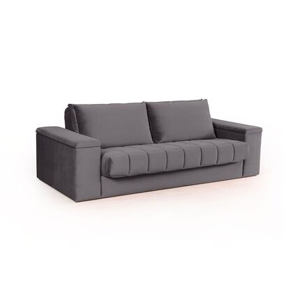 Диван-кровать Верона прямой 255x125x91, Основной цвет: велюр серый, Максимальная нагрузка: 280, Ширина: 255, Высота: 91, Глубина: 125, Материал: Велюр, Максимальная ширина: 255, Максимальная глубина: 125, Максимальная высота: 91, Цвет опоры: Венге, Механизм: Еврософа, Гарантия: 18 месяцев, Страна производитель: Россия, Объем: 2,901, Бренд: TOP CONCEPT, Артикул для сайта: 6206post-test
