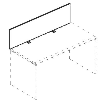 Экран настольный фронтальный ДСП для стола 100post-test