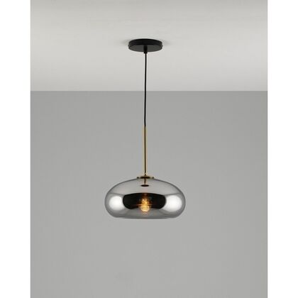 Подвесной светильник Модерли В2122-П Лаура 1 (Moderli V2122-P Laura 1)*И27 (E27)*60W, Количество ламп: 1, Основной цвет: стальной, Ширина: 280, Высота: 1000, Глубина: 28, Материал: Стекло, Каркас: Металл, Вес: 1,2, Объем: 0,12post-test