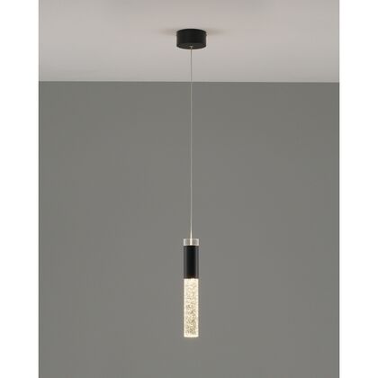 Светильник подвесной светодиодный Модерли В10895-ПЛ Ран (Moderli V10895-PL Ran), Основной цвет: Чёрный, Ширина: 80, Высота: 1760, Глубина: 8, Вес: 1,1, Объем: 0,12post-test