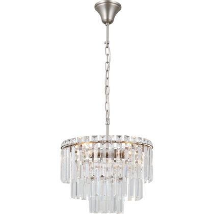 Люстра подвесная Модерли В10736-4П Кристалл (Moderli V10736-4P Crystal), Основной цвет: серебристый, Ширина: 350, Количество ламп: 4, Высота: 1510, Глубина: 35, Каркас: Металл, Вес: 3,36, Объем: 0,12post-test