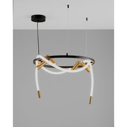 Светильник подвесной светодиодный Модерли В10690-ПЛ Тру (Moderli V10690-PL True), Количество ламп: 1, Основной цвет: Чёрный, Ширина: 600, Высота: 1780, Глубина: 60, Материал: гибкий неон, Каркас: Металл, Вес: 2,5, Объем: 0,12post-test
