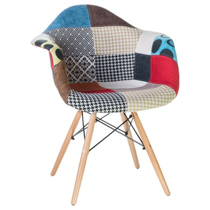 Стул обеденный Добрин Доув Пэтчверк (DOBRIN DAW PATCHWORK), Основной цвет: мозаика, Ширина: 400, Глубина: 455, Материал: Текстиль, Каркас: полипропилен, Вес: 26,21, Подлокотники: Даpost-test