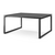 Стол офисный Кобор (Kobor) О1/2-160/140, Основной цвет: древесина графит Х1123 СТ22 (H1123 ST22)/черный муар РАЛ9005 (RAL9005), Артикул: 216710post-test