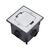 Люк Ипи 44 (IP44)  с розеткой 2к+з, в комплекте с коробками, никель, Основной цвет: Никельpost-test