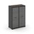 Концепт Шкаф 1 широкая секция, 3 ниши 836x420x1186, Основной цвет: Дуб Мали/Антрацит/Металл Антрацит/Прозрачный, Ширина: 836, Высота: 1186, Глубина: 420, Максимальная ширина: 836, Максимальная глубина: 420, Максимальная высота: 1186, Объем: 0,08, Бренд: РИВА ОООpost-test