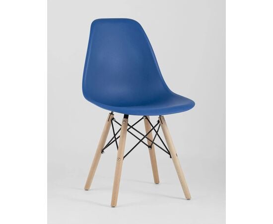 Стул Eames Style DSW, Основной цвет: Синий/дер.ножки, Ширина: 460, Глубина: 420, Высота: 810, Материал каркаса: Массив дерева, Материал ножек: Массив дерева, Материал сиденья: Пластик, Сидушка цвет: Синий, Цвет каркаса: светло коричневый, Спинка материал: Пластик, Вес: 3,4, Артикул: УТ000002361, изображение 6post-test