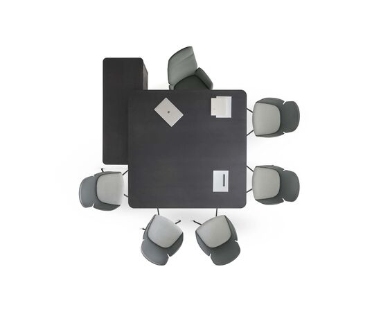 Стол для совещаний с модулем столешница Неолит (NEOLITH) 1650x1650x720 БК114 (BC114), Ширина: 1650, Высота: 720, Глубина: 1650, Вес: 245, Объем: 0,401, Артикул: БК114 (BC114), изображение 4post-test