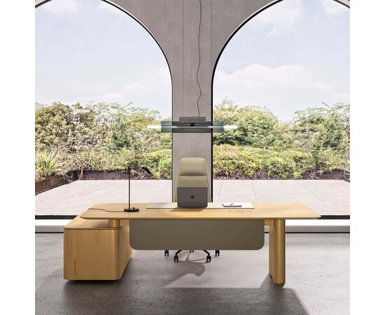 Стол руководителя с модулем - СТОЛЕШНИЦА Неолит (NEOLITH) 1850x950x720 БК012 (BC012), Ширина: 1850, Высота: 720, Глубина: 950, Вес: 223, Расположение угла: Правый, Объем: 0,365, Артикул: БК012 (BC012), изображение 2post-test