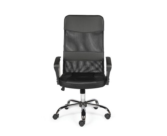 Кресло Дас (Das) 600x450x1050 ККс0337Х блак (CX0337H black) Чёрный, Основной цвет: Чёрный, Ширина: 600, Высота: 1050, Глубина: 450, Материал подлокотников: Пластик/металл, Вес: 13,8, Материал крестовины: Металл, Материал сиденья: Ткань/экокожа, Механизм: топ-ган, Подголовник: Нет, Материал спинки: сетка/экокожа, Рекомендованная максимальная нагрузка: 120 кг, Цвет крестовины: Хром, Регулировка спинки: Нет, Цвет подлокотников: Черный, Объем: 0,13, изображение 2post-test