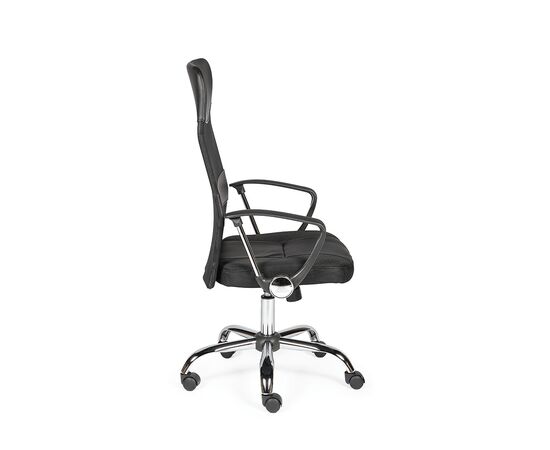 Кресло Дас (Das) 600x450x1050 ККс0337Х блак (CX0337H black) Чёрный, Основной цвет: Чёрный, Ширина: 600, Высота: 1050, Глубина: 450, Материал подлокотников: Пластик/металл, Вес: 13,8, Материал крестовины: Металл, Материал сиденья: Ткань/экокожа, Механизм: топ-ган, Подголовник: Нет, Материал спинки: сетка/экокожа, Рекомендованная максимальная нагрузка: 120 кг, Цвет крестовины: Хром, Регулировка спинки: Нет, Цвет подлокотников: Черный, Объем: 0,13, изображение 3post-test