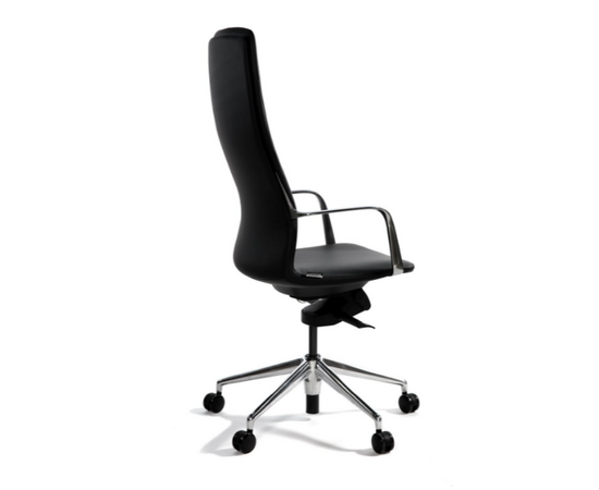Кресло Лиллес (Lilles) 560x600x1200 ФК004-А13 блак (FK004-A13 black) Чёрный, Основной цвет: Чёрный, Ширина: 560, Высота: 1200, Глубина: 600, Материал подлокотников: Металл, Вес: 27,5, Материал крестовины: Алюминий, Материал сиденья: экокожа, Механизм: мультиблок, Подголовник: Да, Регулировка подголовника: Нет, Материал спинки: экокожа, Рекомендованная максимальная нагрузка: 130 кг, Цвет крестовины: Алюминий, Регулировка спинки: Нет, Цвет подлокотников: Хром, Объем: 0,34, изображение 3post-test