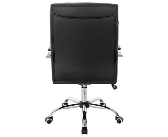 Кресло руководителя Эл 755 (AL 755) 605x500x1030 Чёрный, Основной цвет: Чёрный, Ширина: 605, Высота: 1030, Глубина: 500, Материал подлокотников: хром, с накладками из экокожи, Вес: 16,7, Материал крестовины: Хромированное пятилучие 320 мм, Материал сиденья: экокожа, Механизм: Топ-ган с фиксацией и регулировкой жесткости, Материал спинки: экокожа, Рекомендованная максимальная нагрузка: 120 кг, Объем: 0,12, изображение 5post-test
