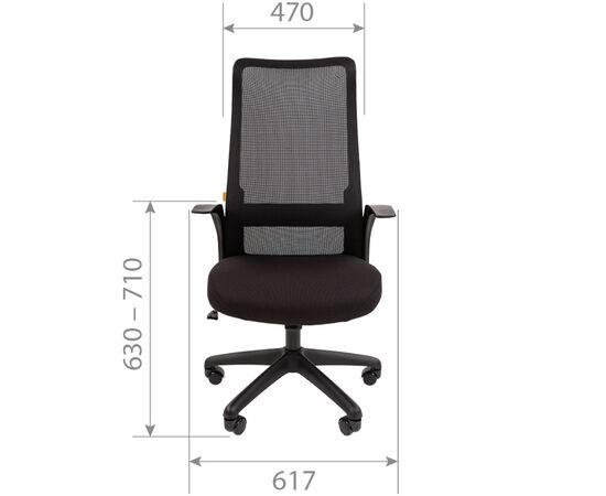Кресло для руководителей СИТНАЙС 375 (SITNICE 375) 617x485x1100 Черный/Черный, Ролики: стандарт БИФМА 5 (BIFMA 5),1 (США), диаметр штока 11 мм, покрытие – нейлон, Основной цвет: Черный/Черный, Ширина: 617, Высота: 1100, Глубина: 485, Максимальная высота: 1180, Материал подлокотников: Пластиковые, Вес: 15,6, Материал крестовины: Пластик, Материал сиденья: Ткань/Сетка, Механизм: С возможностью фиксации кресла в рабочем положении. Регулировка кресла по высоте, Подголовник: Нет, Материал спинки: Ткань/Сетка, Рекомендованная максимальная нагрузка: 120 кг, Объем: 0,09, изображение 4post-test