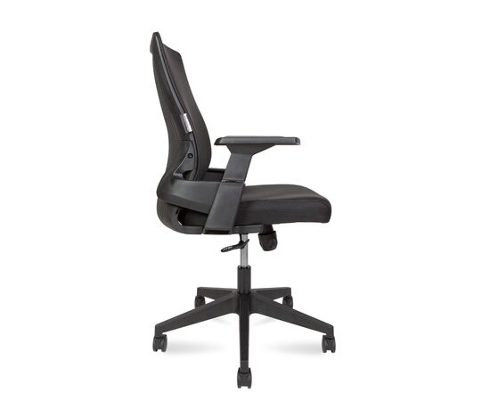 Кресло Ленд ЛБ (Land LB) 640x570x1060 А13-Б-ББ (A13-B-BB) Чёрный, Основной цвет: Чёрный, Ширина: 640, Высота: 1060, Глубина: 570, Материал подлокотников: Пластик, Вес: 11, Материал крестовины: Пластик, Материал сиденья: ткань, Механизм: топ-ган, Подголовник: Нет, Материал спинки: сетка, Рекомендованная максимальная нагрузка: 120 кг, Цвет крестовины: Черный, Регулировка спинки: Нет, Цвет подлокотников: Черный, Объем: 0,11, изображение 3post-test