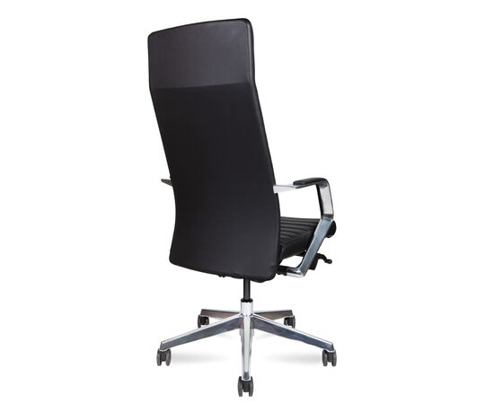 Кресло Селена М 600x600x1170 Чёрный, Основной цвет: Чёрный, Ширина: 600, Высота: 1170, Глубина: 600, Материал подлокотников: Алюминий/Кожа, Вес: 24, Материал крестовины: Алюминий, Материал сиденья: натуральная кожа, Механизм: мультиблок, Подголовник: Да, Регулировка подголовника: Нет, Материал спинки: натуральная кожа, Рекомендованная максимальная нагрузка: 130 кг, Цвет крестовины: Алюминий, Регулировка спинки: Нет, Цвет подлокотников: Черный, Объем: 0,4, изображение 4post-test