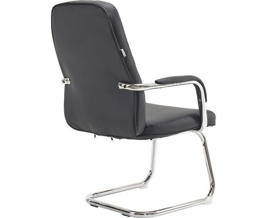 Кресло Эверпроф Веста СФ (Everprof Vesta CF) 680x510x1040 ЕП Веста КФ ПУ Блак (EP Vesta CF PU Black) Чёрный, Основной цвет: Чёрный, Ширина: 680, Высота: 1040, Глубина: 510, Материал подлокотников: Металлические хромированные с накладками из экокожи, Вес: 28,3, Материал сиденья: экокожа, Механизм: Нет, Подголовник: Нет, Материал спинки: экокожа, Рекомендованная максимальная нагрузка: 120 кг, Цвет подлокотников: Черный, Объем: 0,25, Артикул: ЕП Веста КФ ПУ Блак (EP Vesta CF PU Black), изображение 3post-test